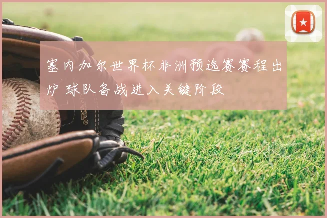 塞内加尔世界杯非洲预选赛赛程出炉 球队备战进入关键阶段